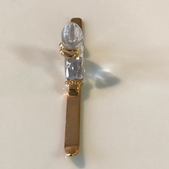 Swarovski Crystal/Gold Ski & Boot - Picture 3 of 5